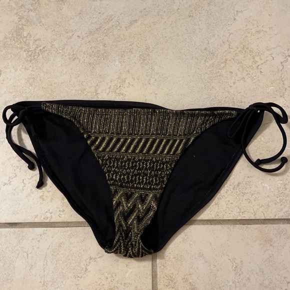 Black Gold String Bikini - Picture 3 of 3